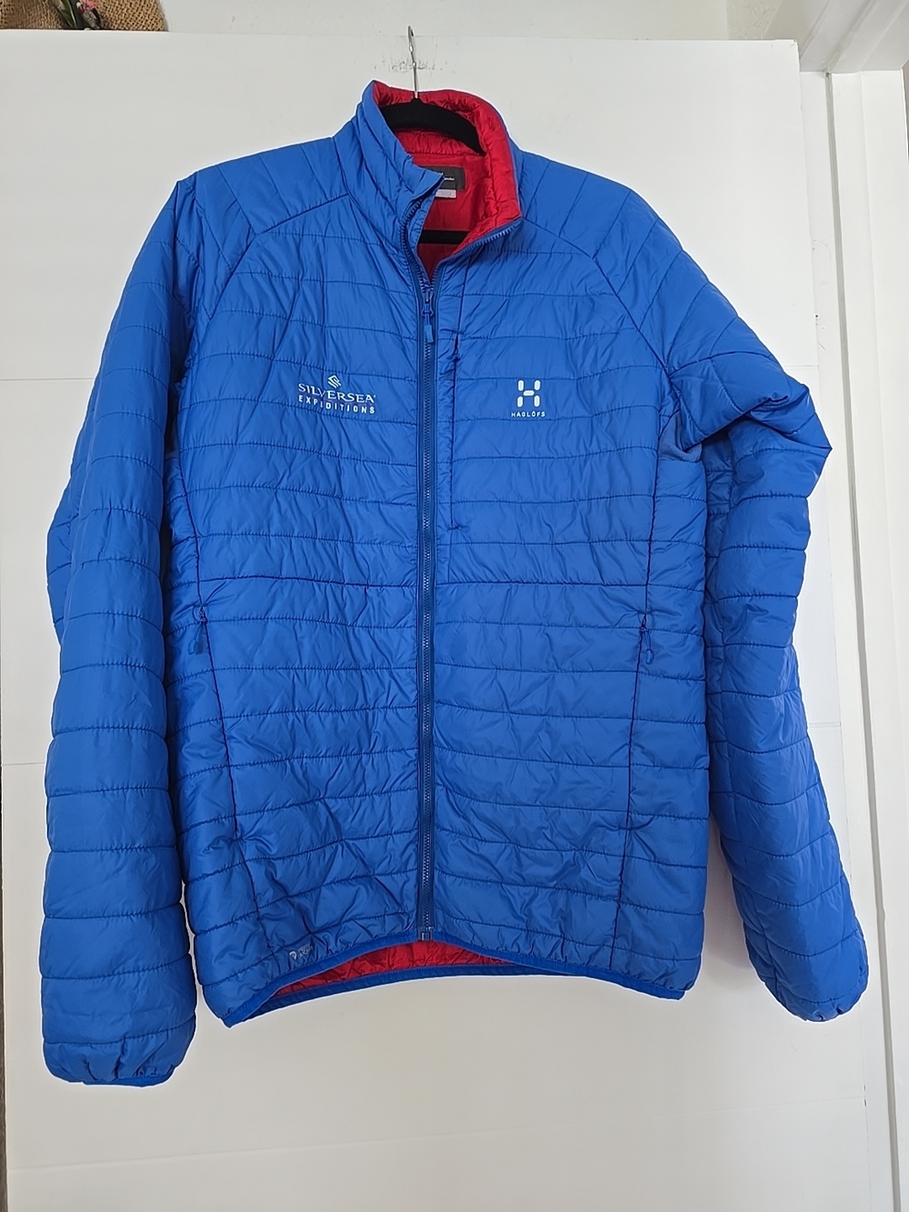 Haglöfs Silversea Expeditions Men's Insulated Jacket Size M Blue Pertex Puffer